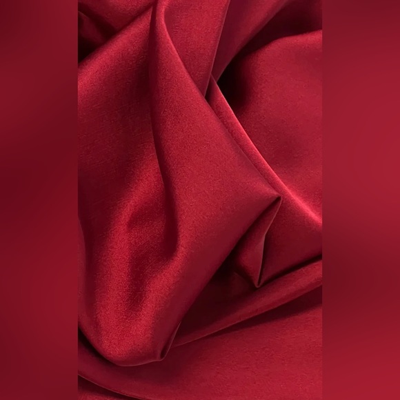 Serena Draped Neck Gown - Deep Red - Picture 3 of 5